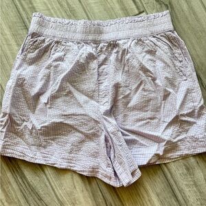 Aerie Light Lavender Seersucker Women’s Shorts. New without tags size large
